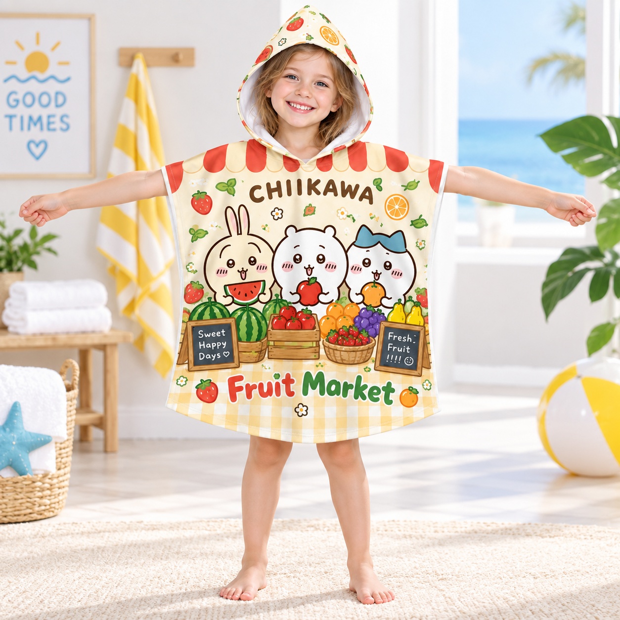 Travel Accessories Baby - Cute Kids Hooded Towel Cartoon Bath