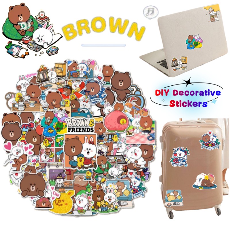 Luggage Cover Protector - LINE FRIENDS Brown Cony Sally Anime-Style
