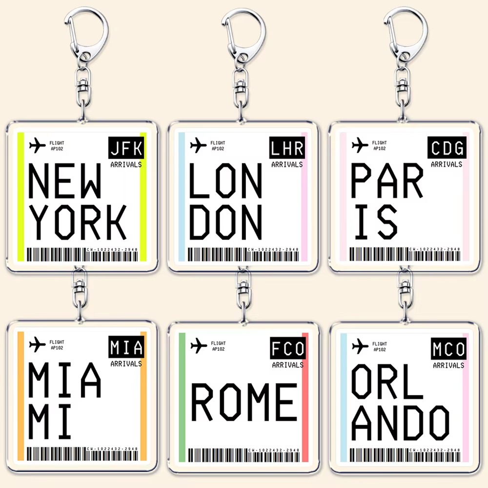 Travel Accessories Jewelry - Travel Plane Ticket Boarding Pass Keychain