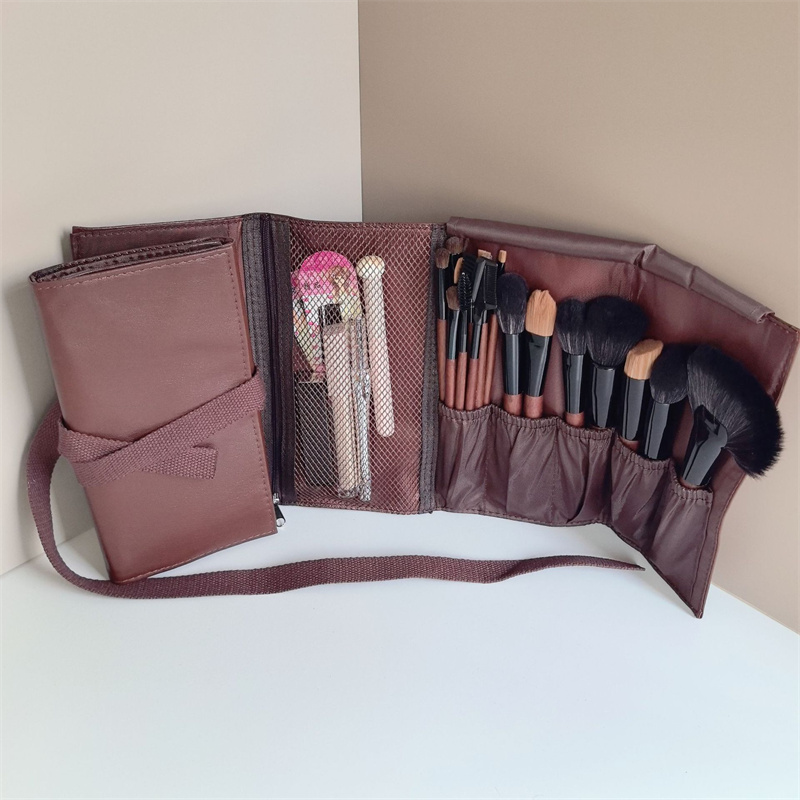PU Leather Makeup Brush Roll B - Travel Accessories Organizer Bag review and price